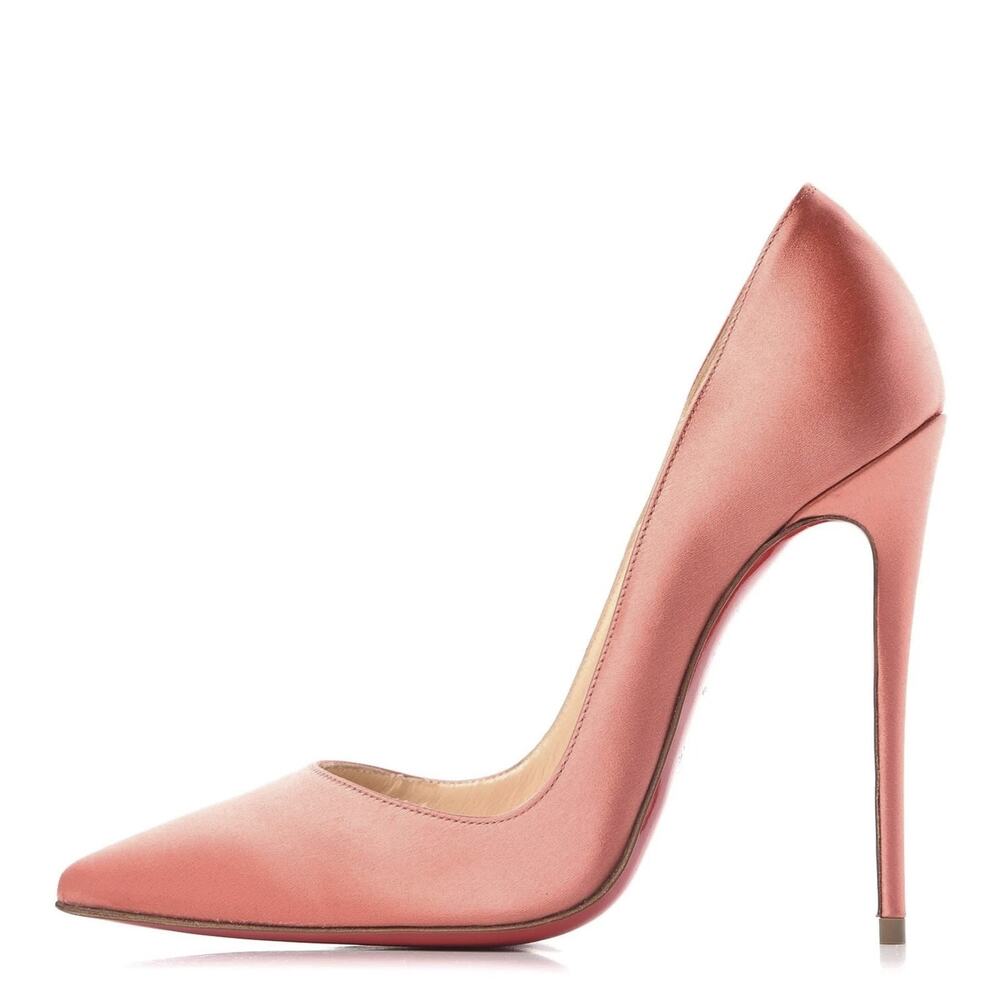 Christian Louboutin So Kate 120 Pink Satin Leather Pumps Heels Size 40 NIB $1275